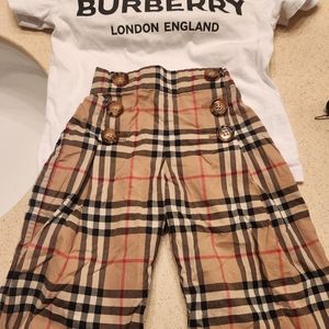Authentic Burberry outfit and sneakers slightly worn